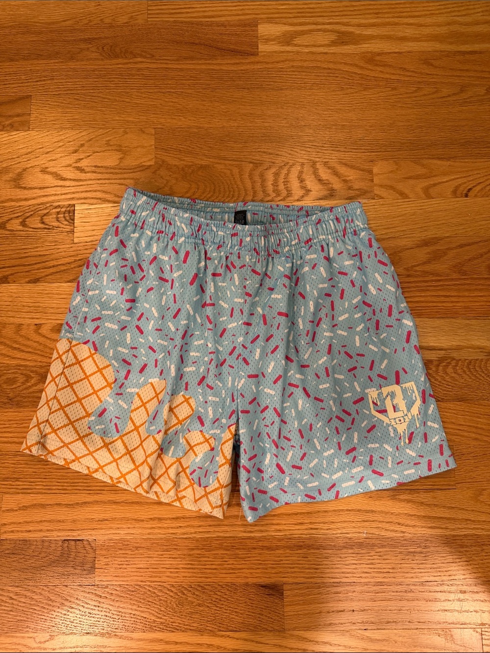 Baseball Lifestyle 101 Light Blue Ice Cream Shorts